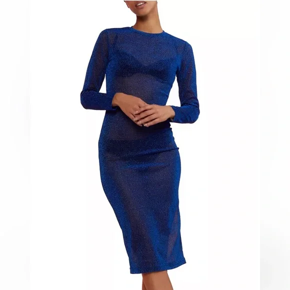 cynthia rowley blue maxi dress 55L TWD ELITE Cobalt Blue Competition Latin Dance Dress. Stunning deta – TW  Dance main image 1